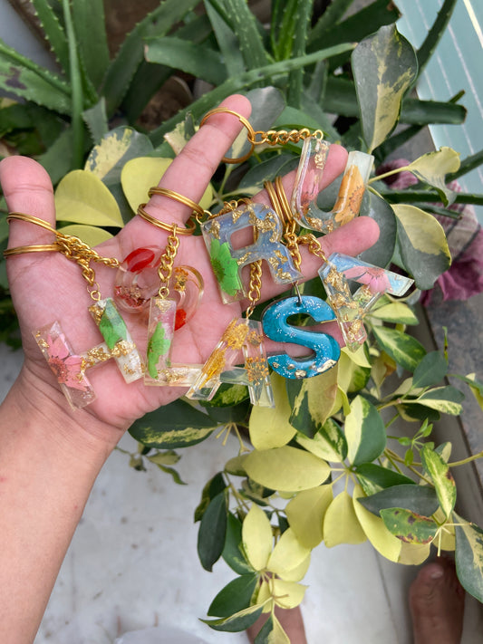 Resin Art, Keychain, Floral Preservation