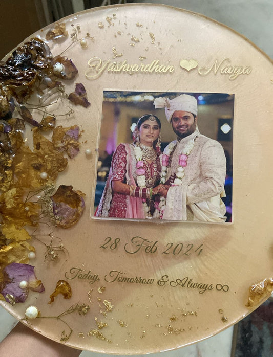 Varmala Preservation, Elegant Photo Frame - Personalized Keepsake for Newlyweds, Wedding Gift & Memory Preservation