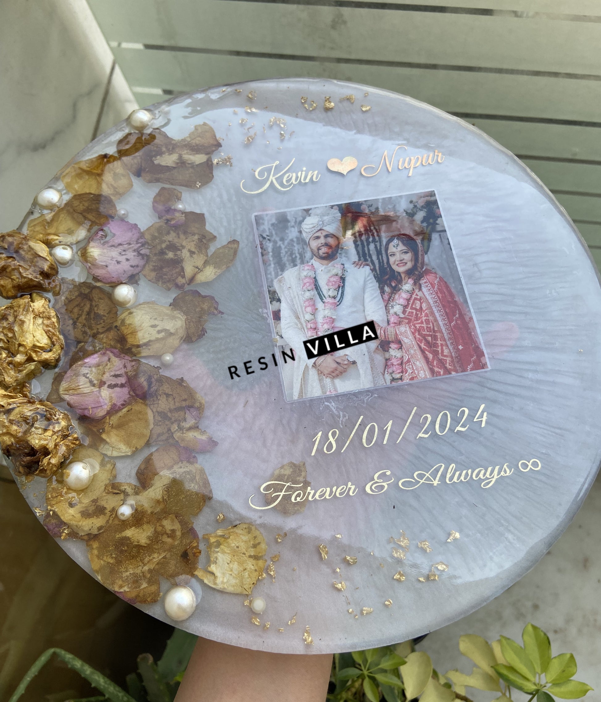 Preserving your varmalas in resin is more than just a trend; it's a heartfelt way to keep the memories of your wedding alive.