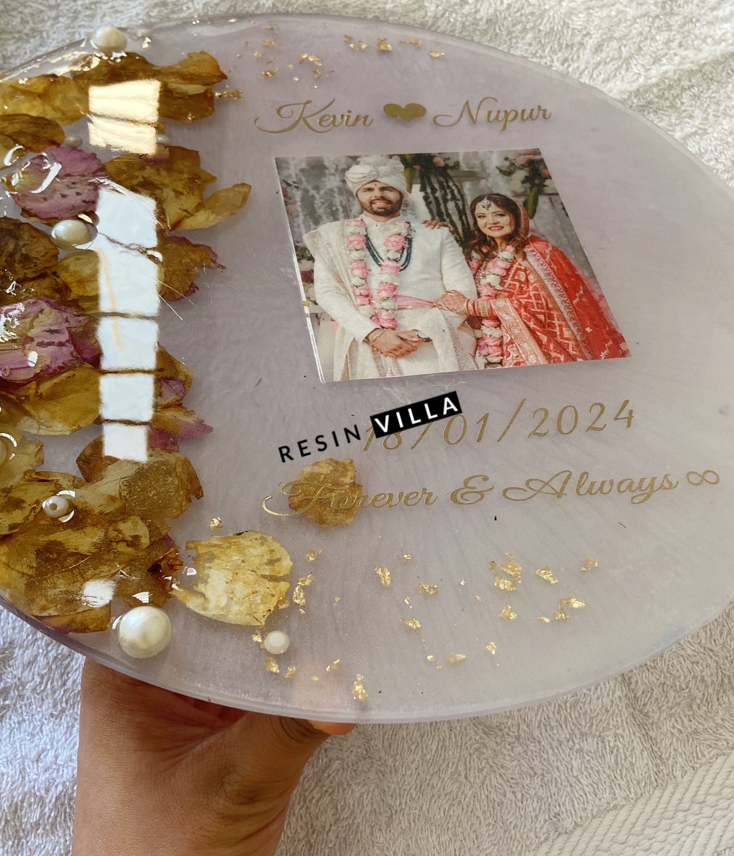 Preserving your varmalas in resin is more than just a trend; it's a heartfelt way to keep the memories of your wedding alive.