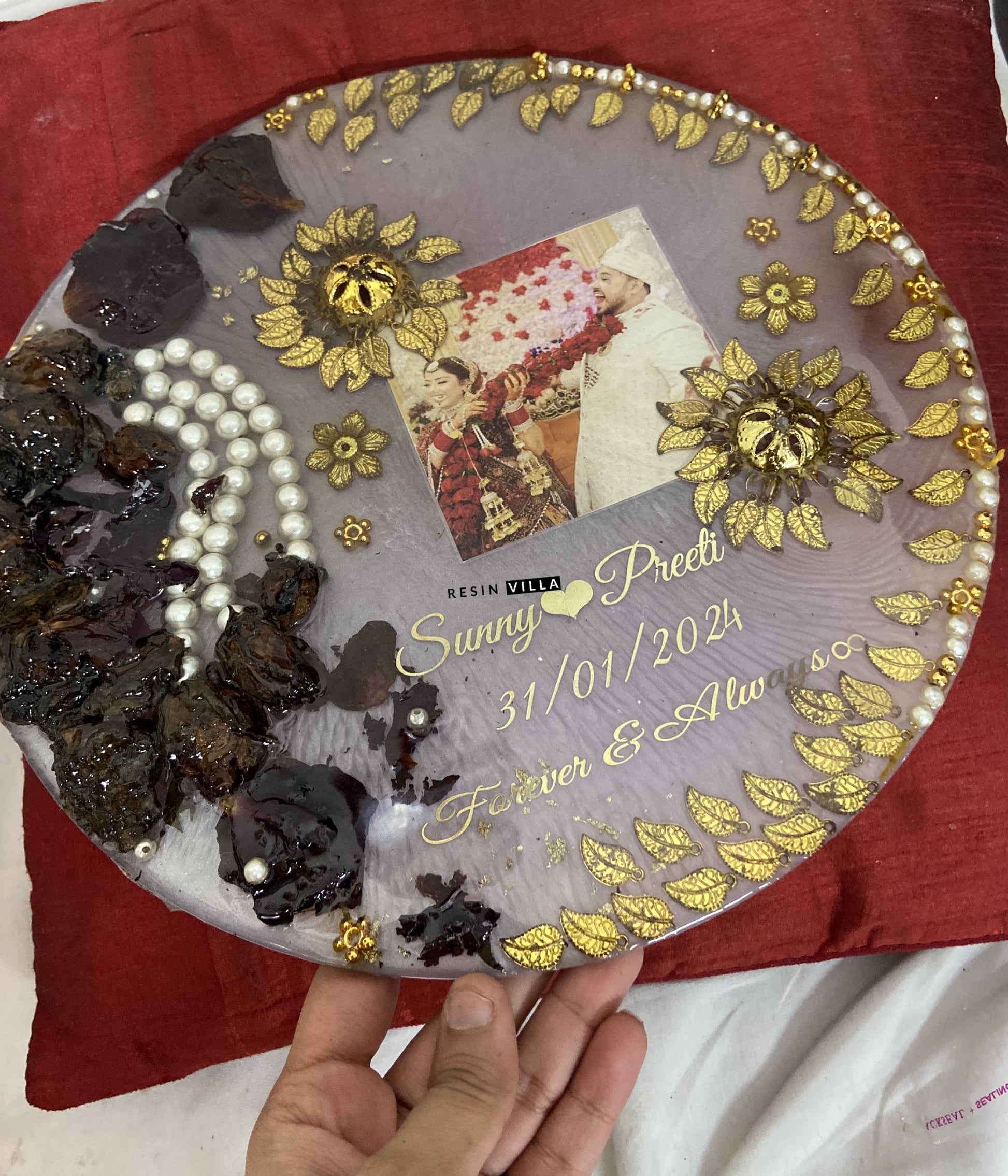 Preserving your varmalas in resin is more than just a trend; it's a heartfelt way to keep the memories of your wedding alive.