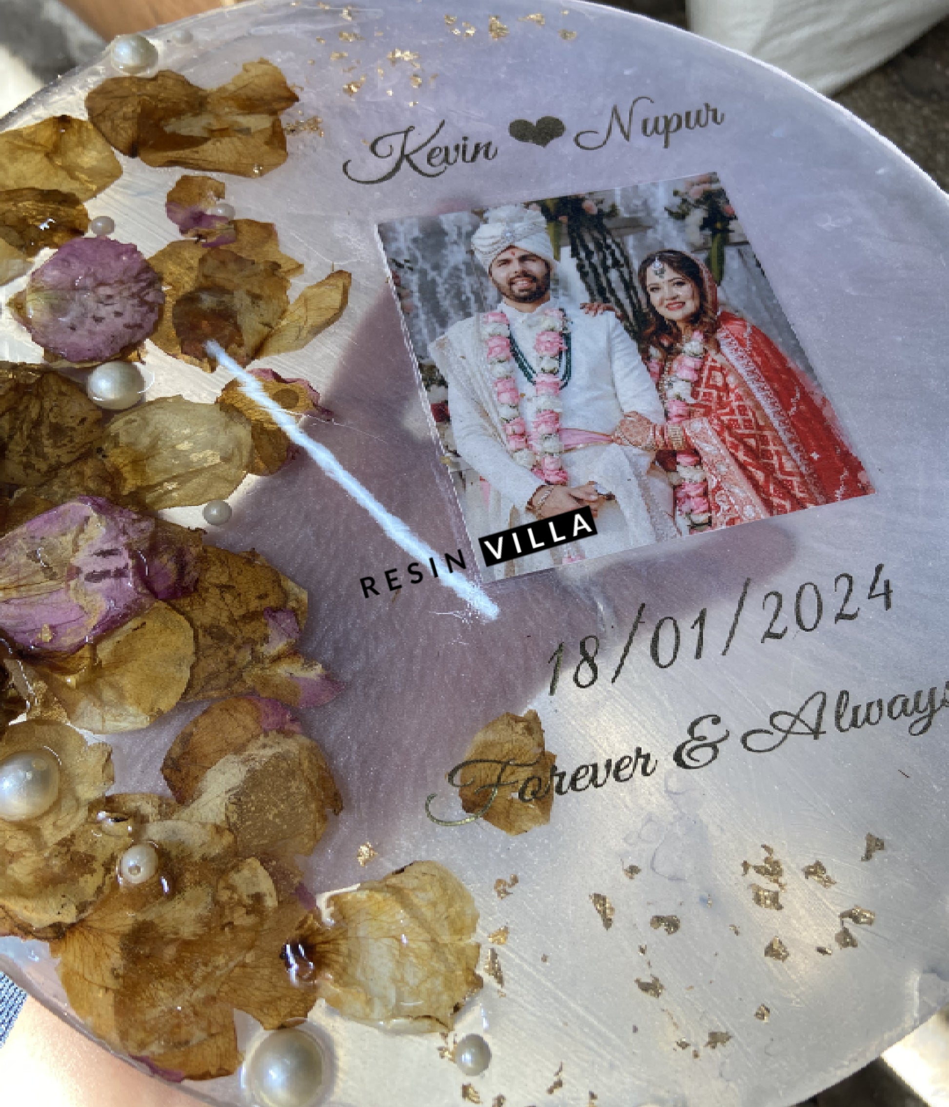 Preserving your varmalas in resin is more than just a trend; it's a heartfelt way to keep the memories of your wedding alive.