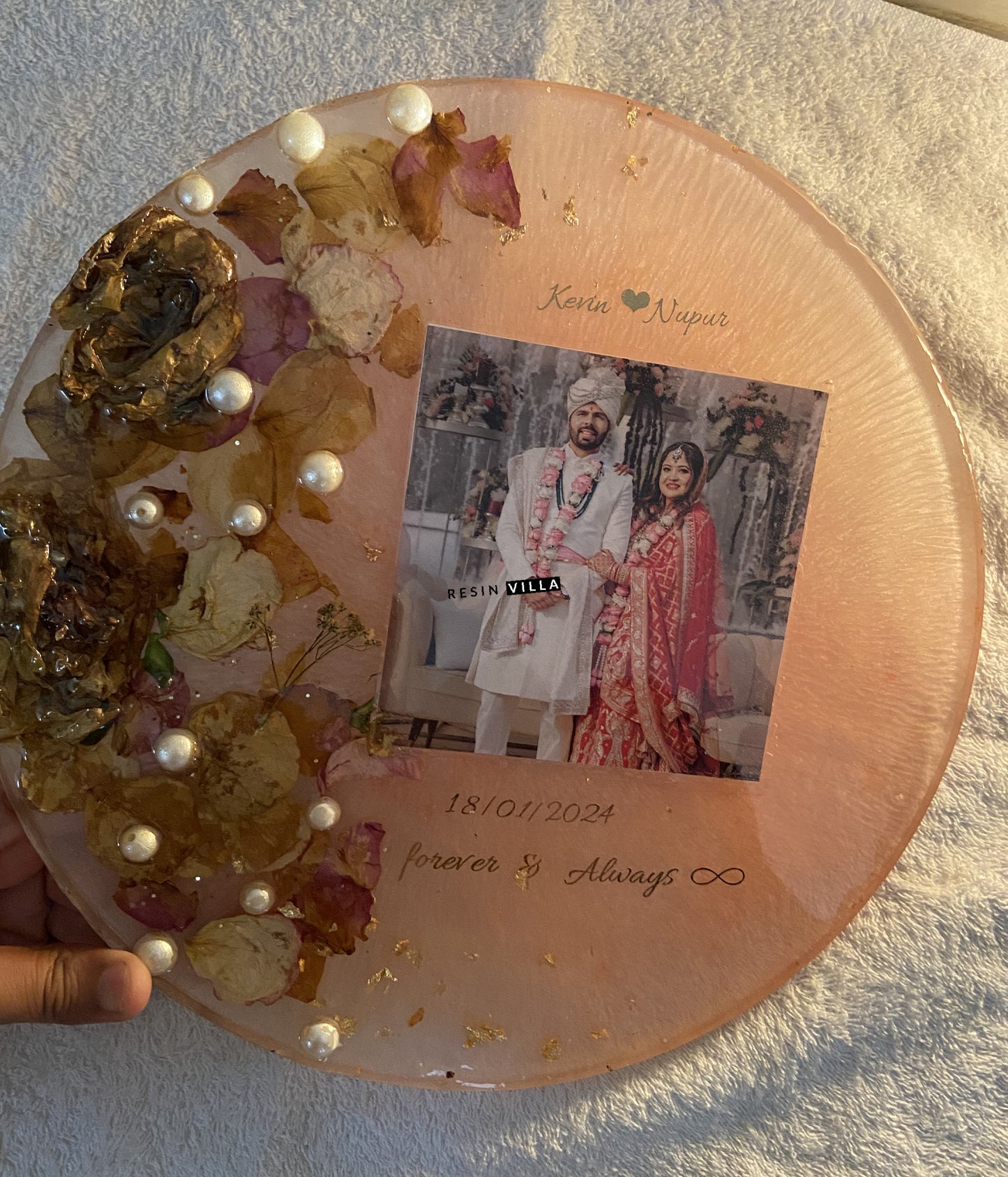 Preserving your varmalas in resin is more than just a trend; it's a heartfelt way to keep the memories of your wedding alive.