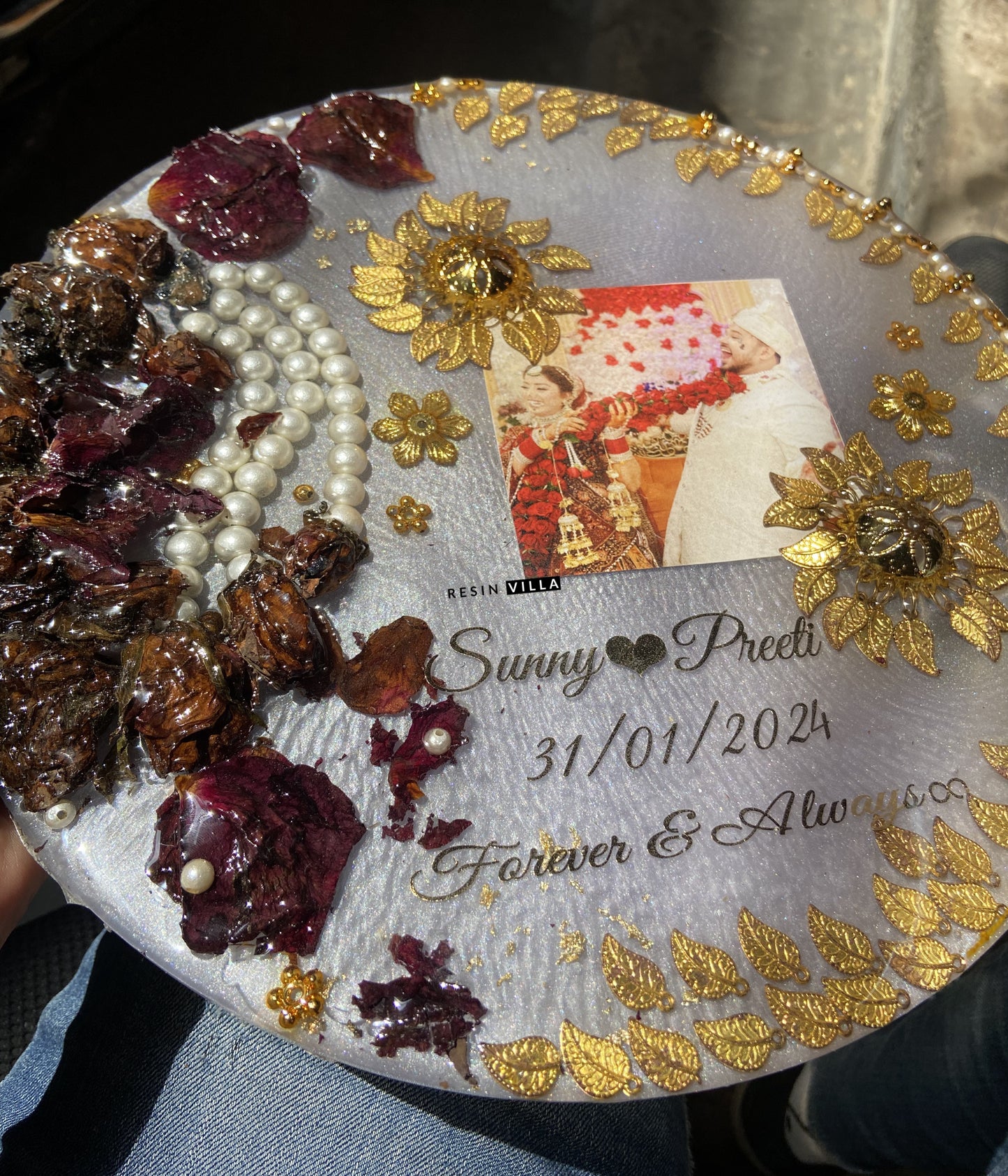 Preserving your varmalas in resin is more than just a trend; it's a heartfelt way to keep the memories of your wedding alive.