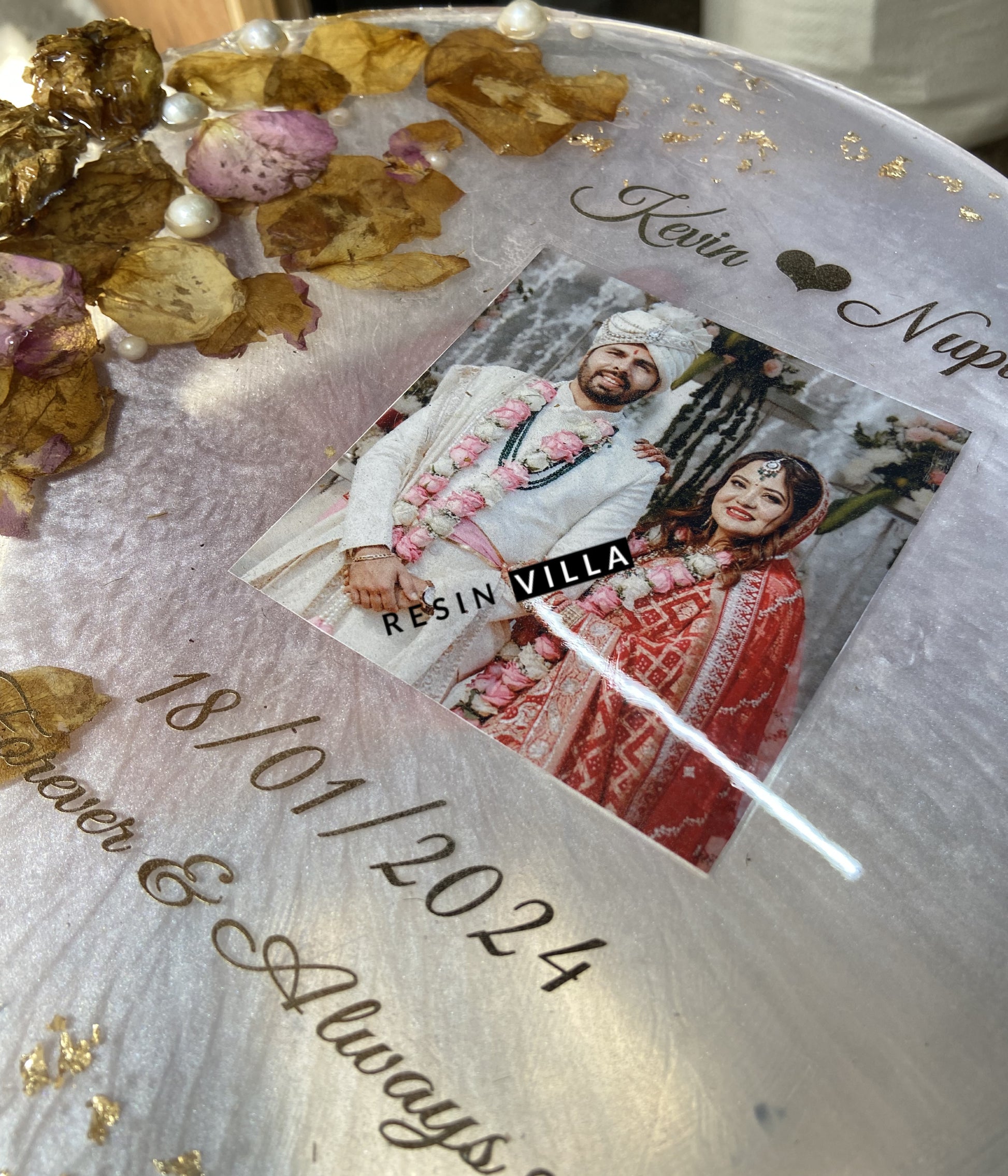 Preserving your varmalas in resin is more than just a trend; it's a heartfelt way to keep the memories of your wedding alive.