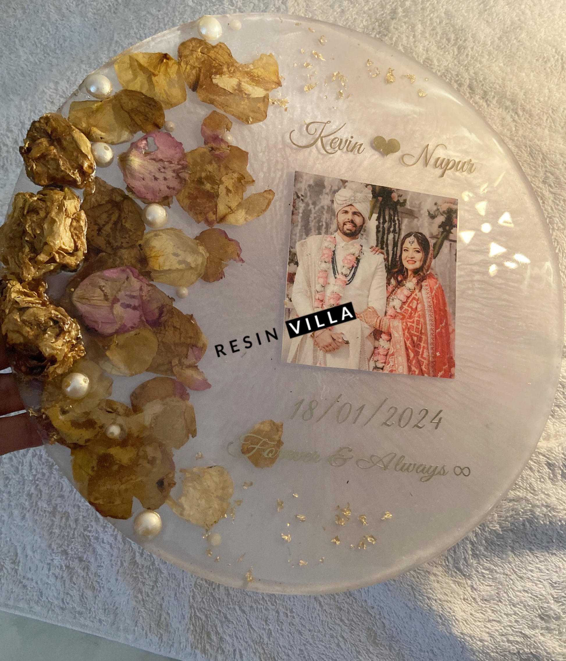 Preserving your varmalas in resin is more than just a trend; it's a heartfelt way to keep the memories of your wedding alive.