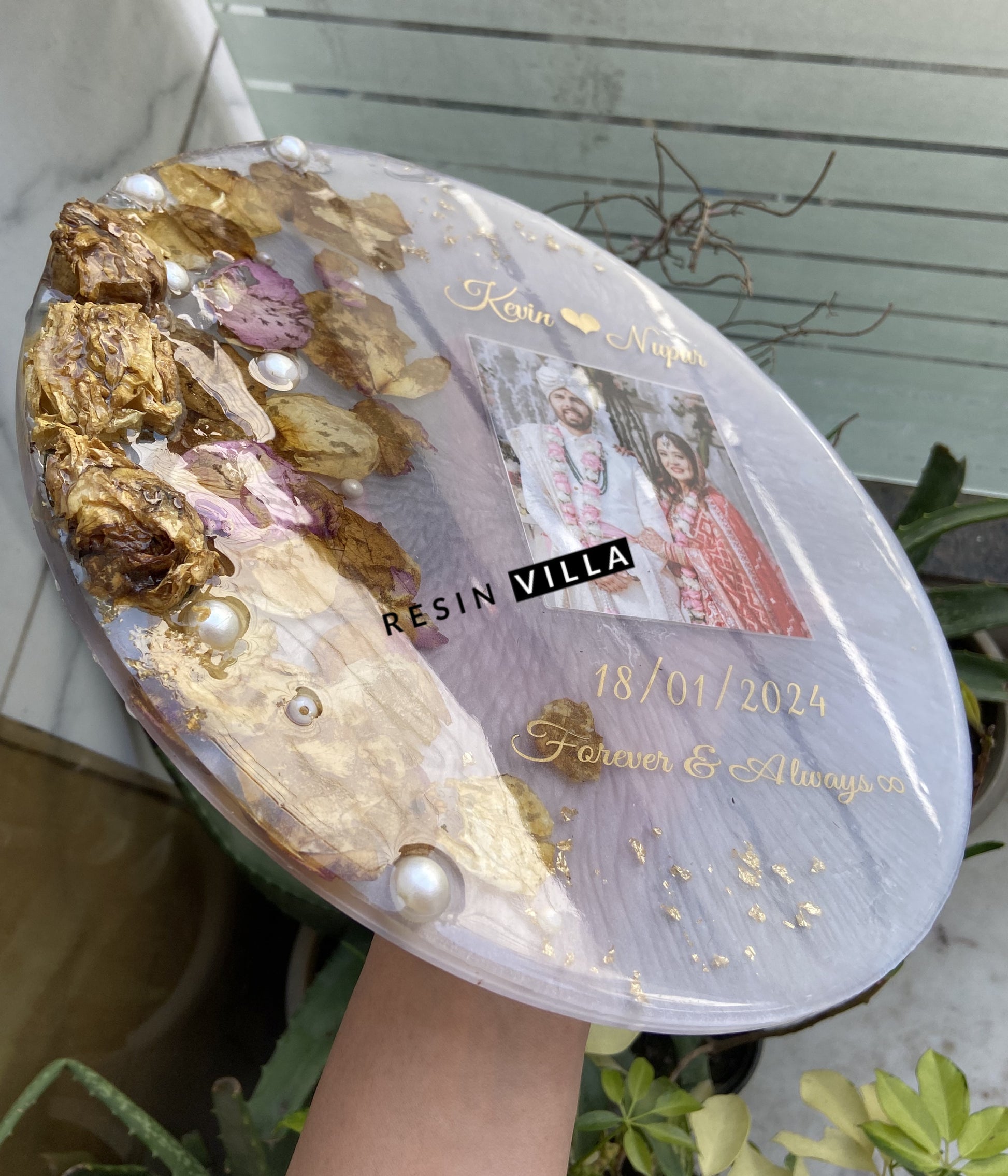 Preserving your varmalas in resin is more than just a trend; it's a heartfelt way to keep the memories of your wedding alive.