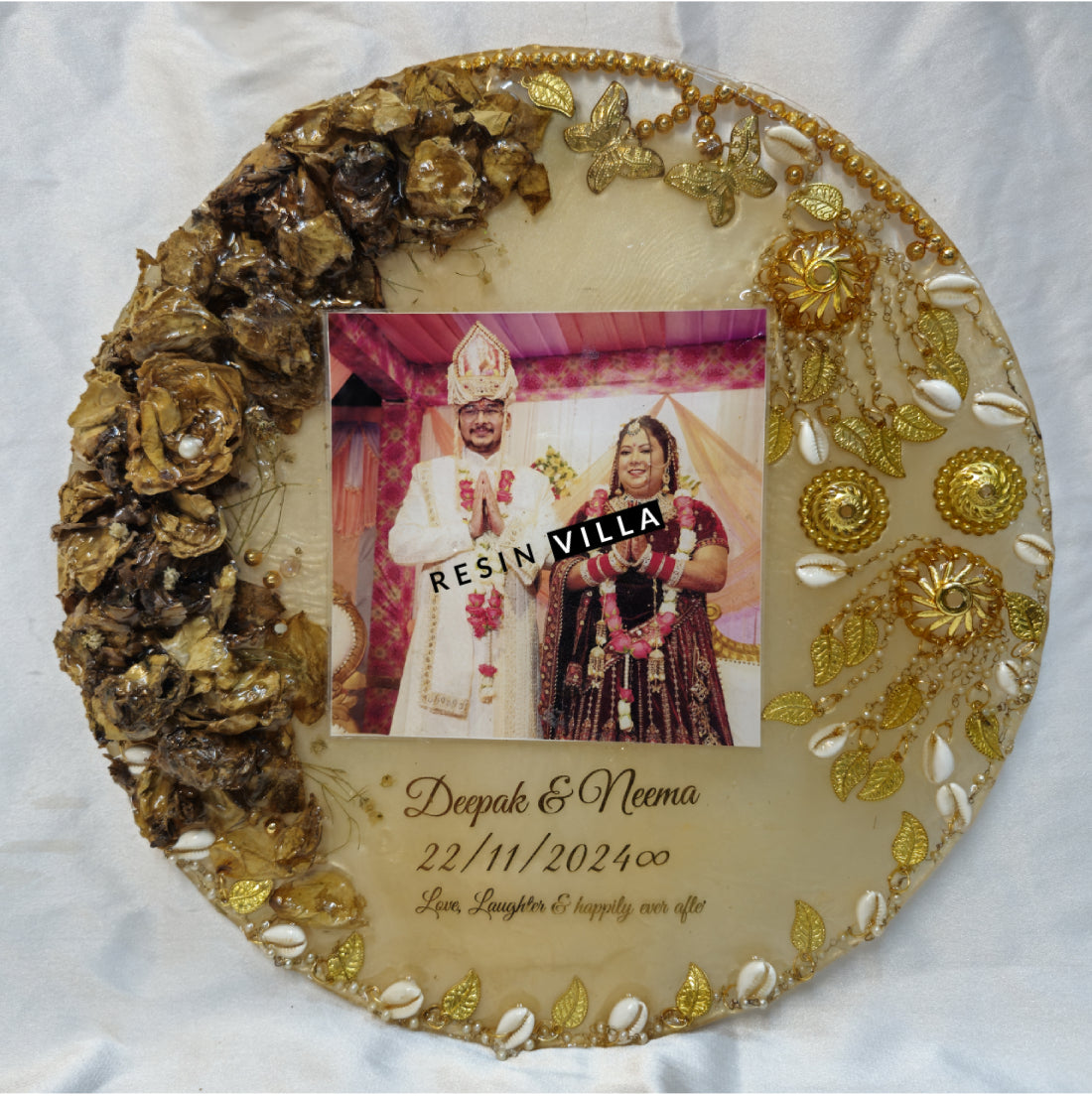 Wedding Varmala Preservation, Flower Preservation in Resin Frame